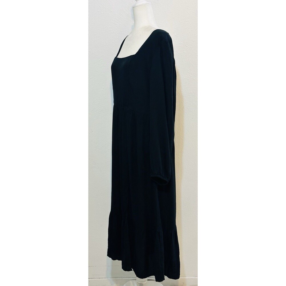 NWT AND NOW THIS Women Size XL Black Bishop Sleeve Drop Waist Dress Goth Boho - Picture 10 of 16